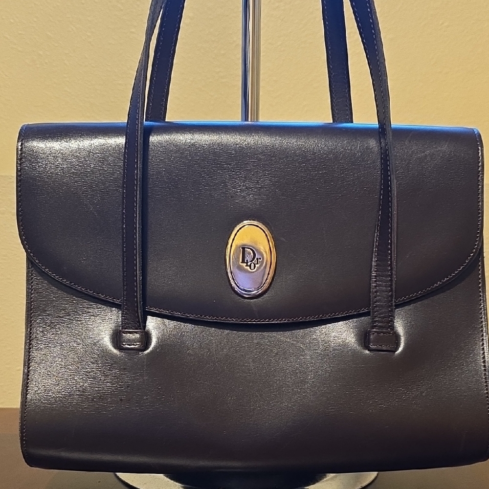 Dior Vintage Brown Leather Satchel